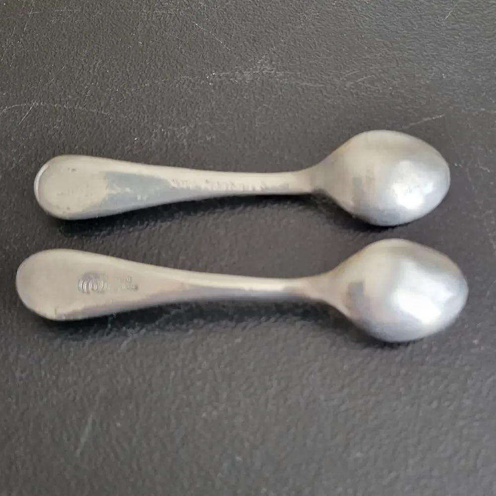 Vintage Metal Morphosis Baby Spoons Set with Box - Choo Choo & 123